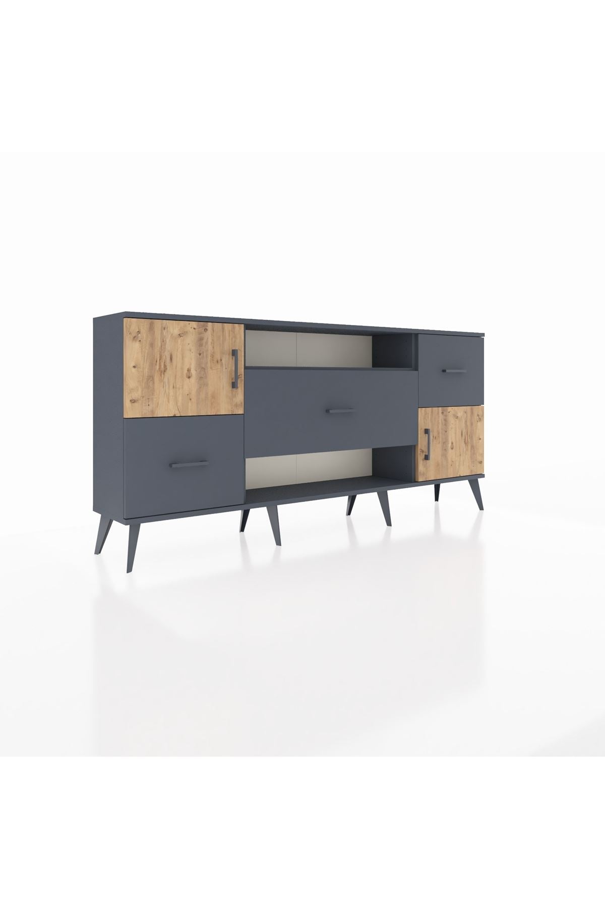 Arges Konsol 2 Raflı 3 Çekmeceli 2 Kapaklı 176x30x83 - S148M020V11A
