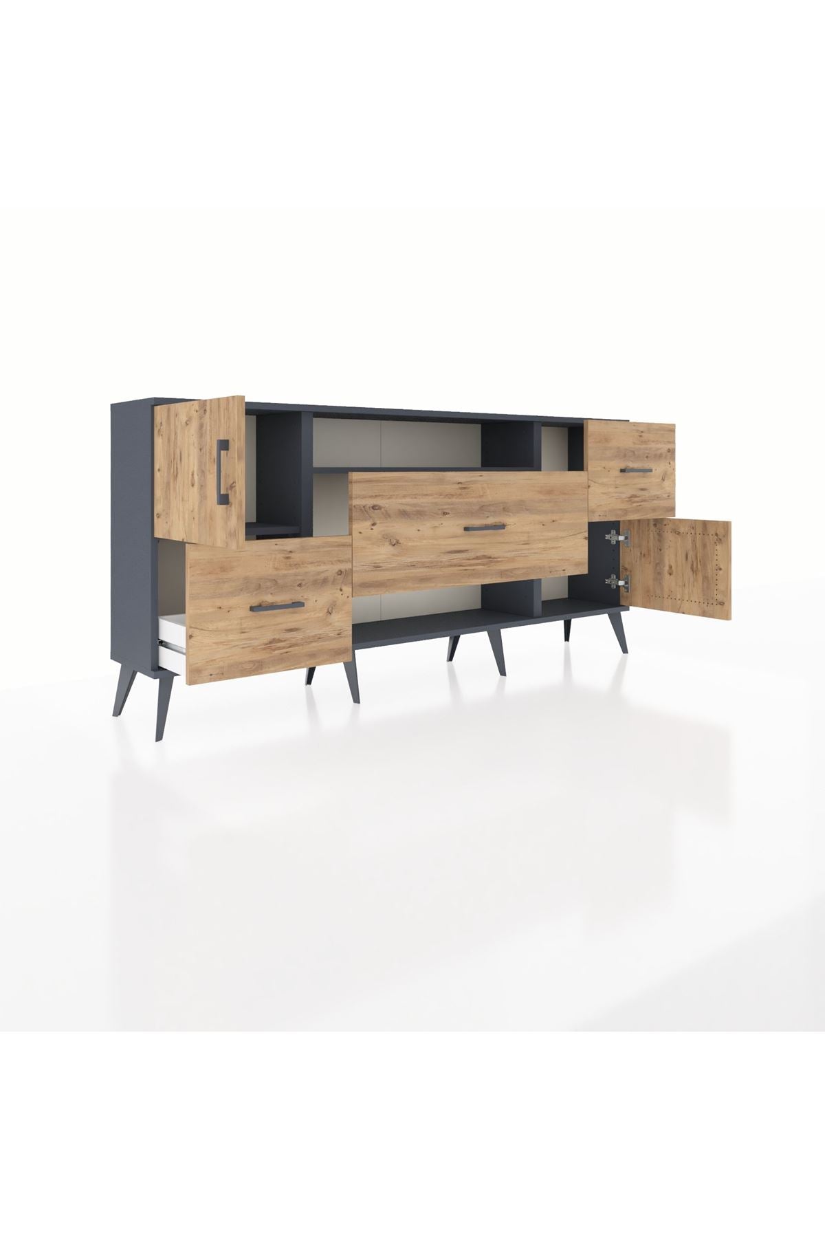 Arges Konsol 2 Raflı 3 Çekmeceli 2 Kapaklı 176x30x83 - S148M020V12A