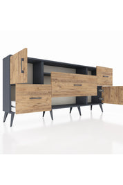 Arges Konsol 2 Raflı 3 Çekmeceli 2 Kapaklı 176x30x83 - S148M020V12A