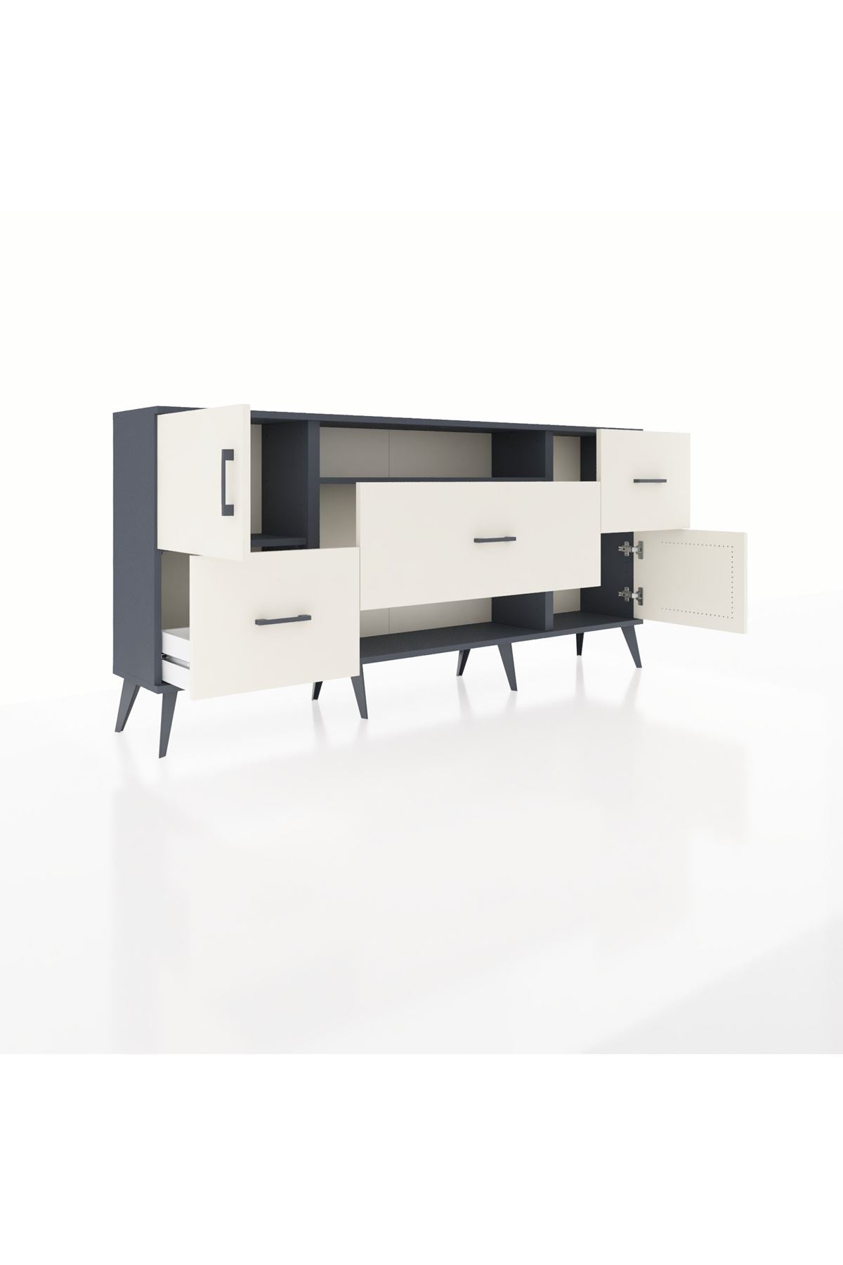 Arges Konsol 2 Raflı 3 Çekmeceli 2 Kapaklı 176x30x83 - S148M020V13A
