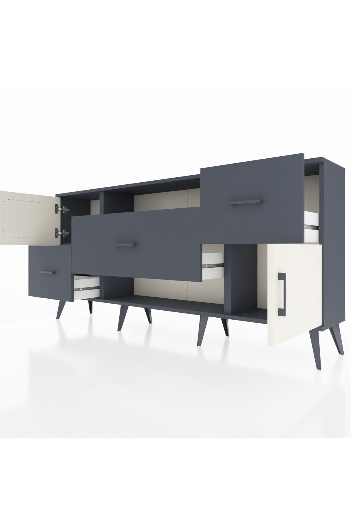 Arges Konsol 2 Raflı 3 Çekmeceli 2 Kapaklı 176x30x83 - S148M020V14A