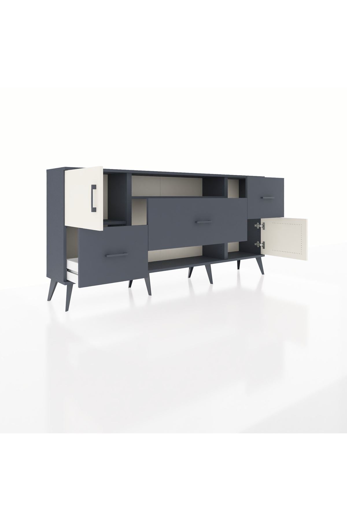 Arges Konsol 2 Raflı 3 Çekmeceli 2 Kapaklı 176x30x83 - S148M020V14A