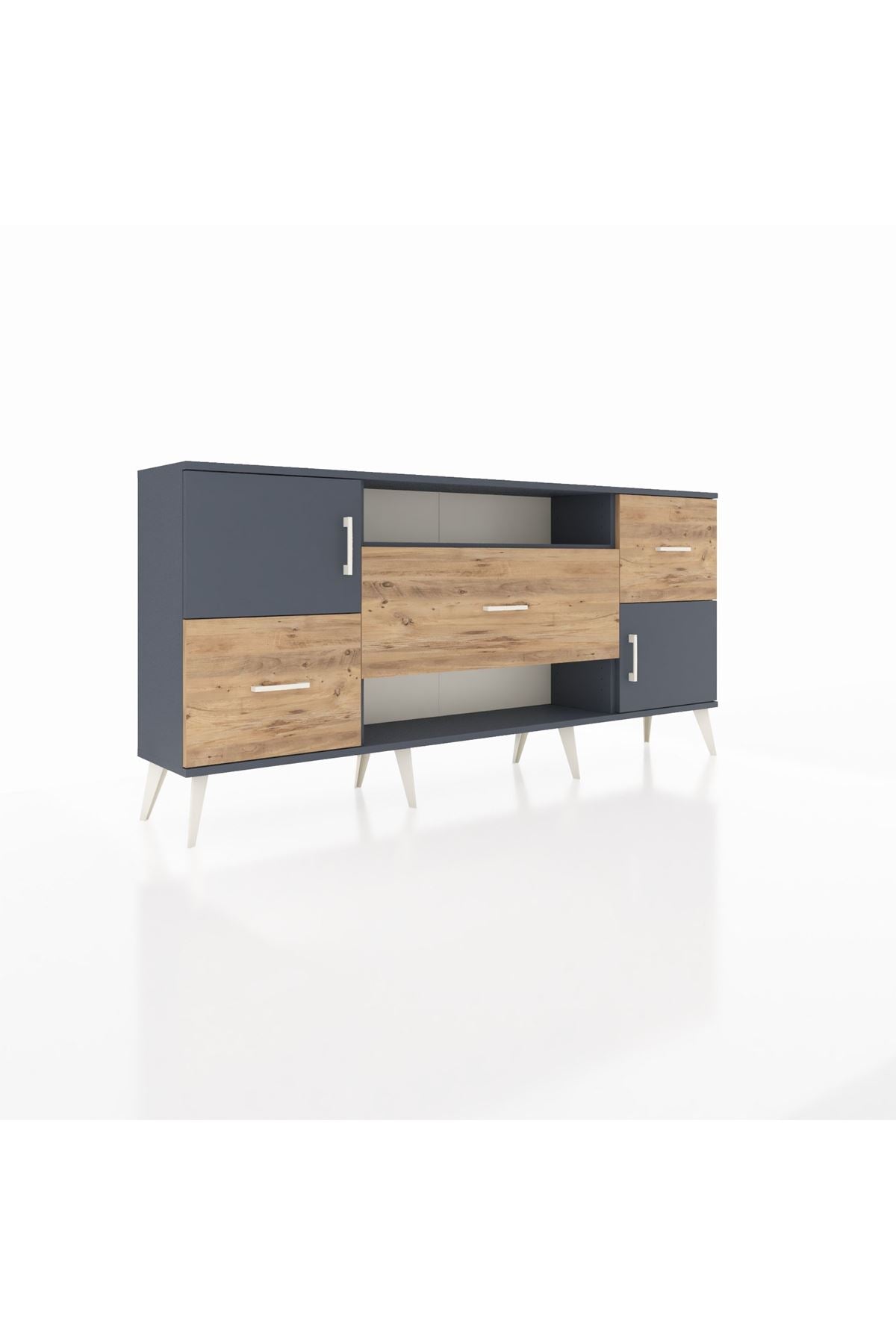 Arges Konsol 2 Raflı 3 Çekmeceli 2 Kapaklı 176x30x83 - S148M020V18A