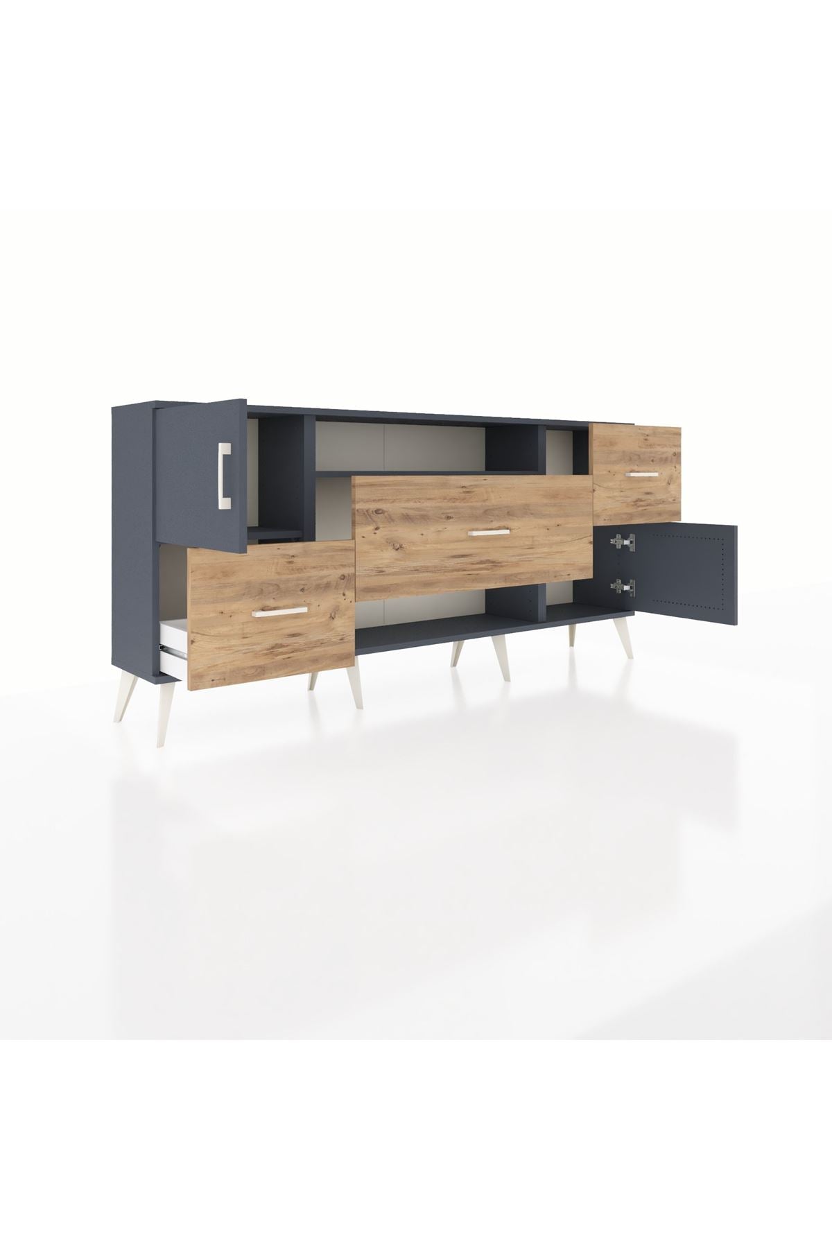 Arges Konsol 2 Raflı 3 Çekmeceli 2 Kapaklı 176x30x83 - S148M020V18A