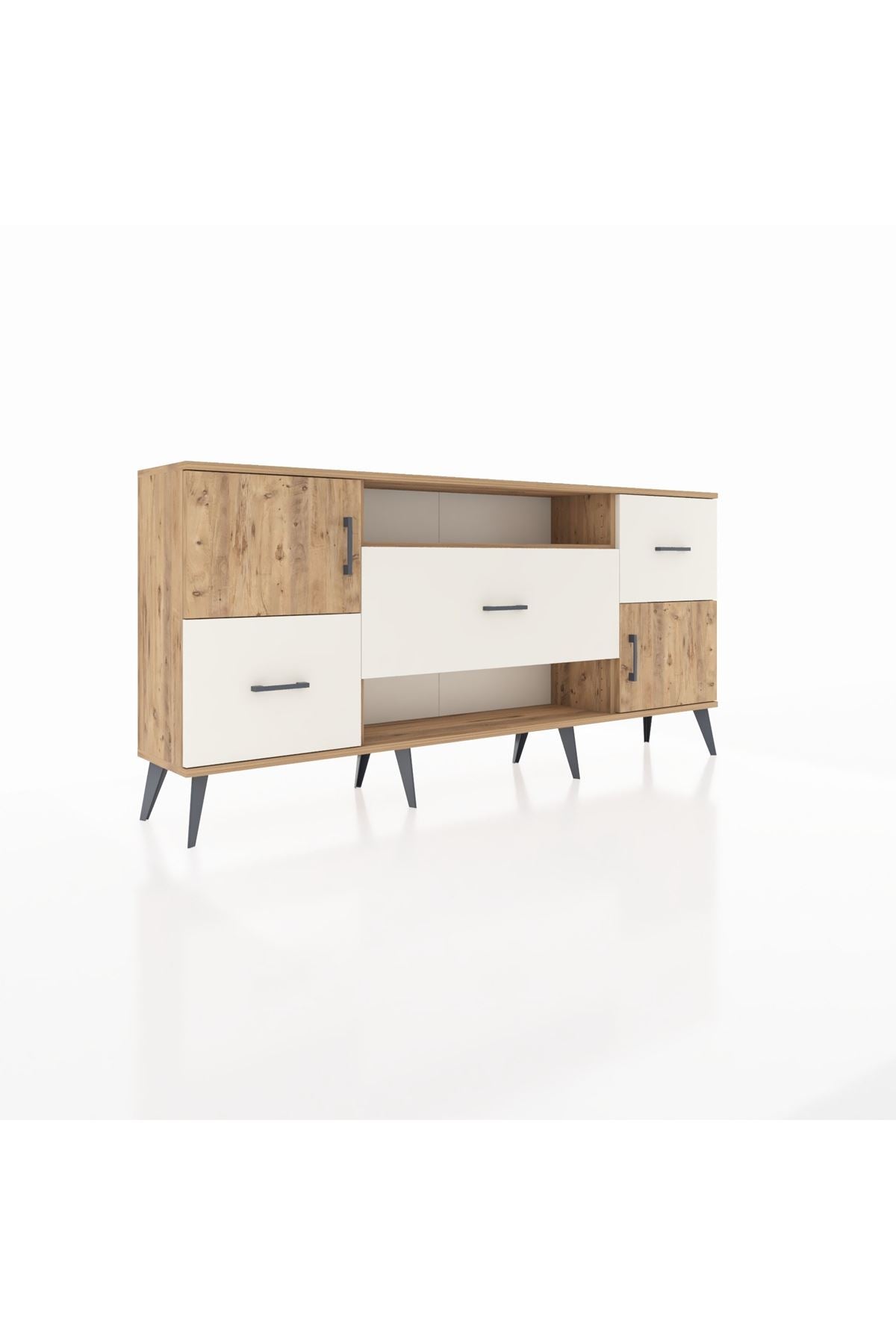 Arges Konsol 2 Raflı 3 Çekmeceli 2 Kapaklı 176x30x83 - S148M020V19A