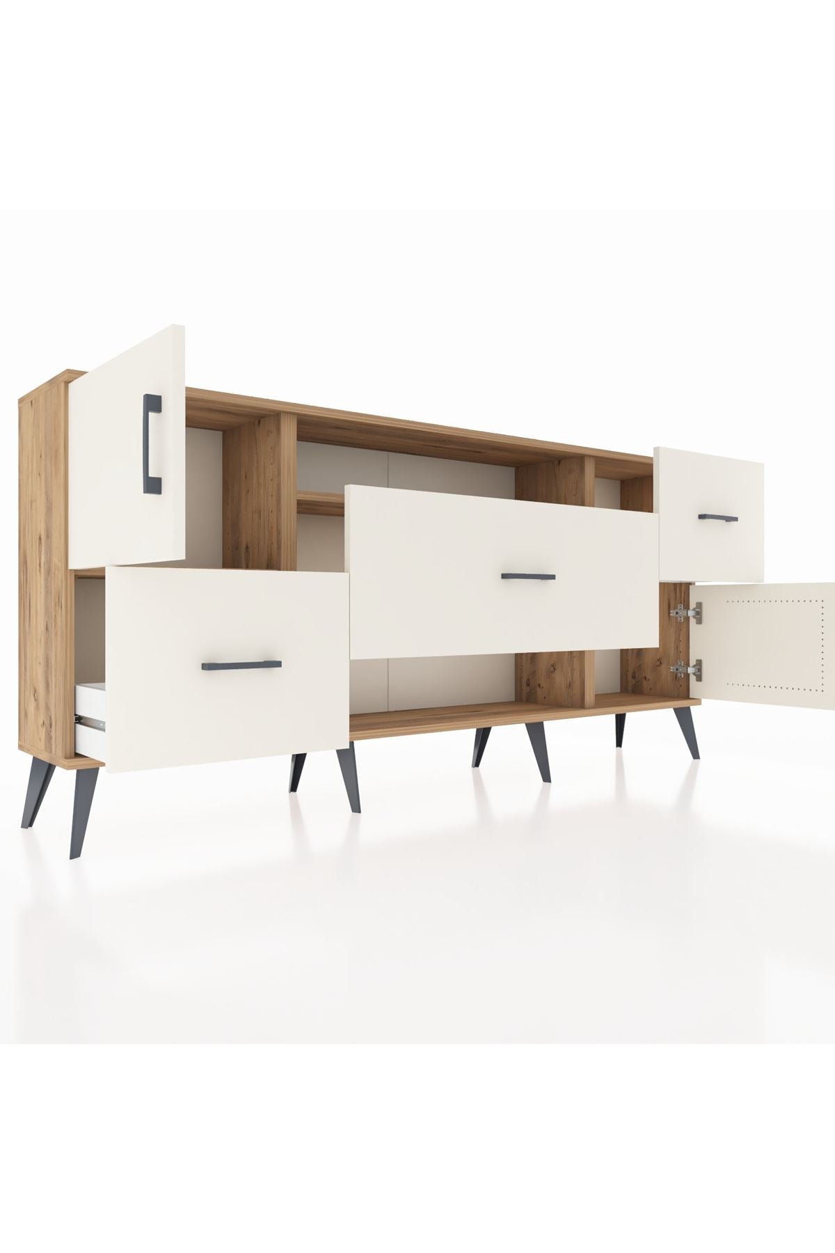 Arges Konsol 2 Raflı 3 Çekmeceli 2 Kapaklı 176x30x83 - S148M020V22A