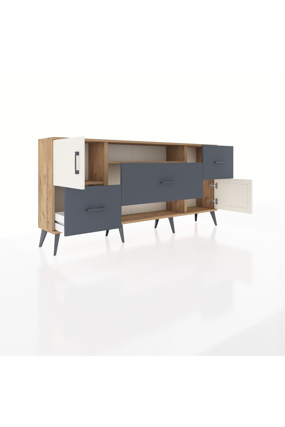 Arges Konsol 2 Raflı 3 Çekmeceli 2 Kapaklı 176x30x83 - S148M020V23A