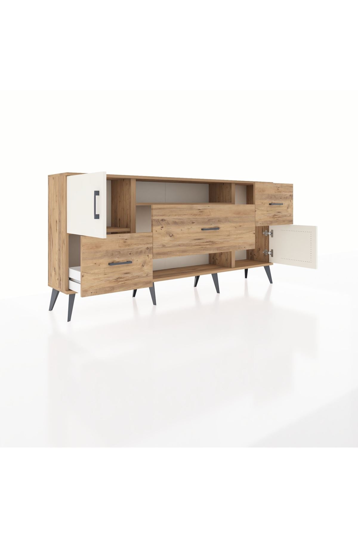 Arges Konsol 2 Raflı 3 Çekmeceli 2 Kapaklı 176x30x83 - S148M020V24A