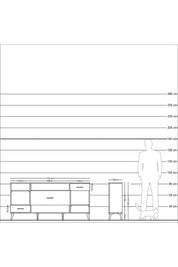 Arges Konsol 4 Raflı 3 Çekmeceli 176x30x83 - S148M021V01A