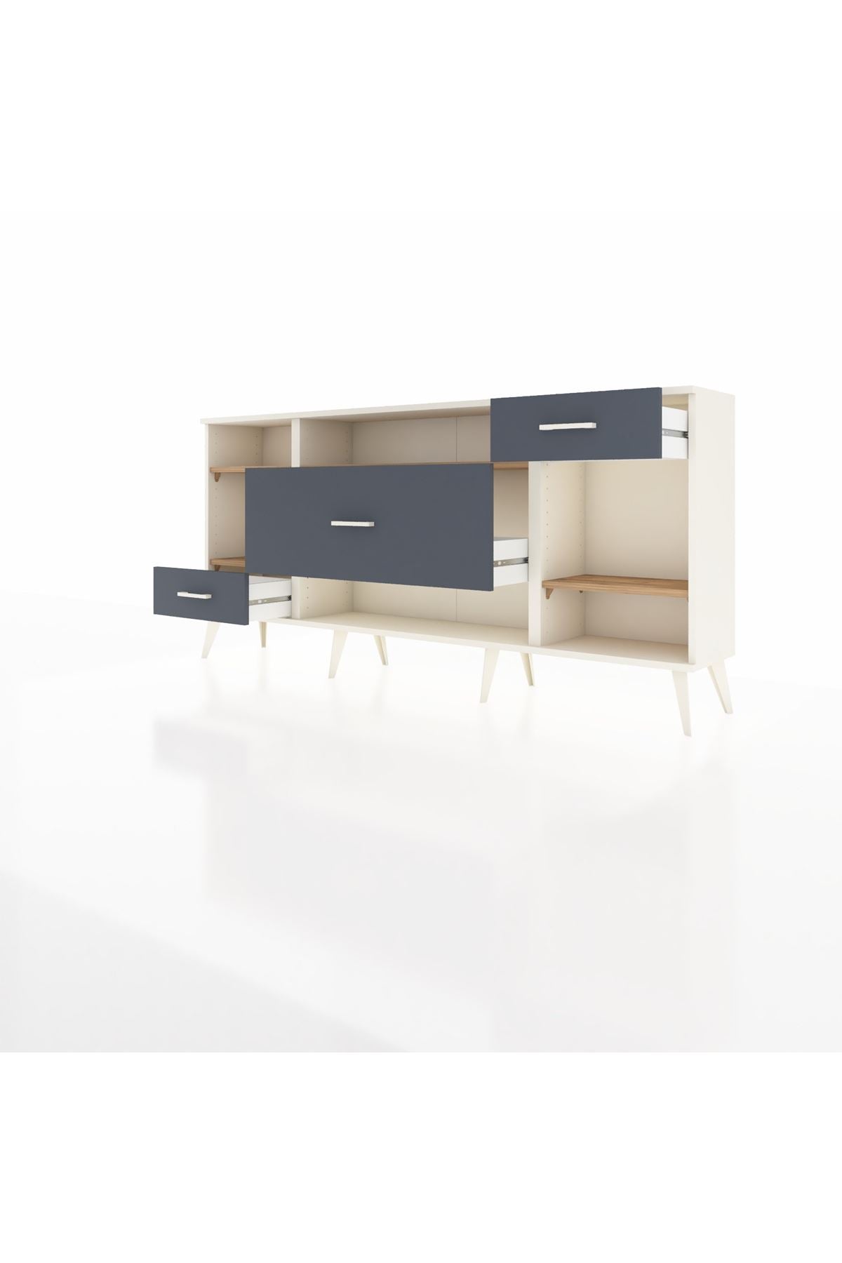 Arges Konsol 4 Raflı 3 Çekmeceli 176x30x83 - S148M021V02A