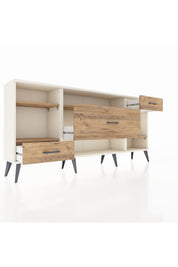 Arges Konsol 4 Raflı 3 Çekmeceli 176x30x83 - S148M021V03A