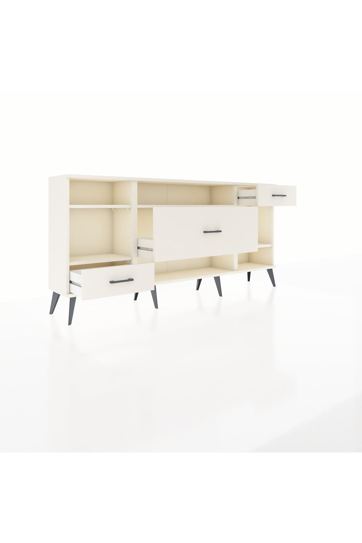 Arges Konsol 4 Raflı 3 Çekmeceli 176x30x83 - S148M021V04A