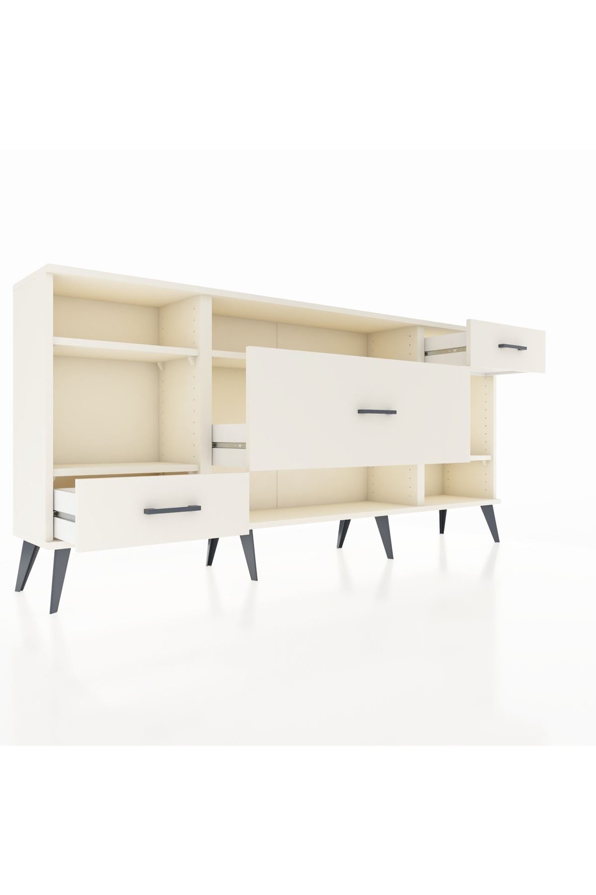 Arges Konsol 4 Raflı 3 Çekmeceli 176x30x83 - S148M021V04A