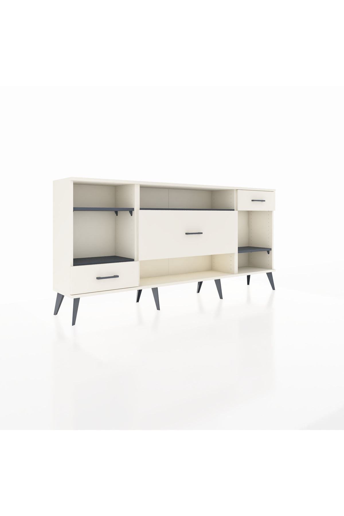 Arges Konsol 4 Raflı 3 Çekmeceli 176x30x83 - S148M021V07A