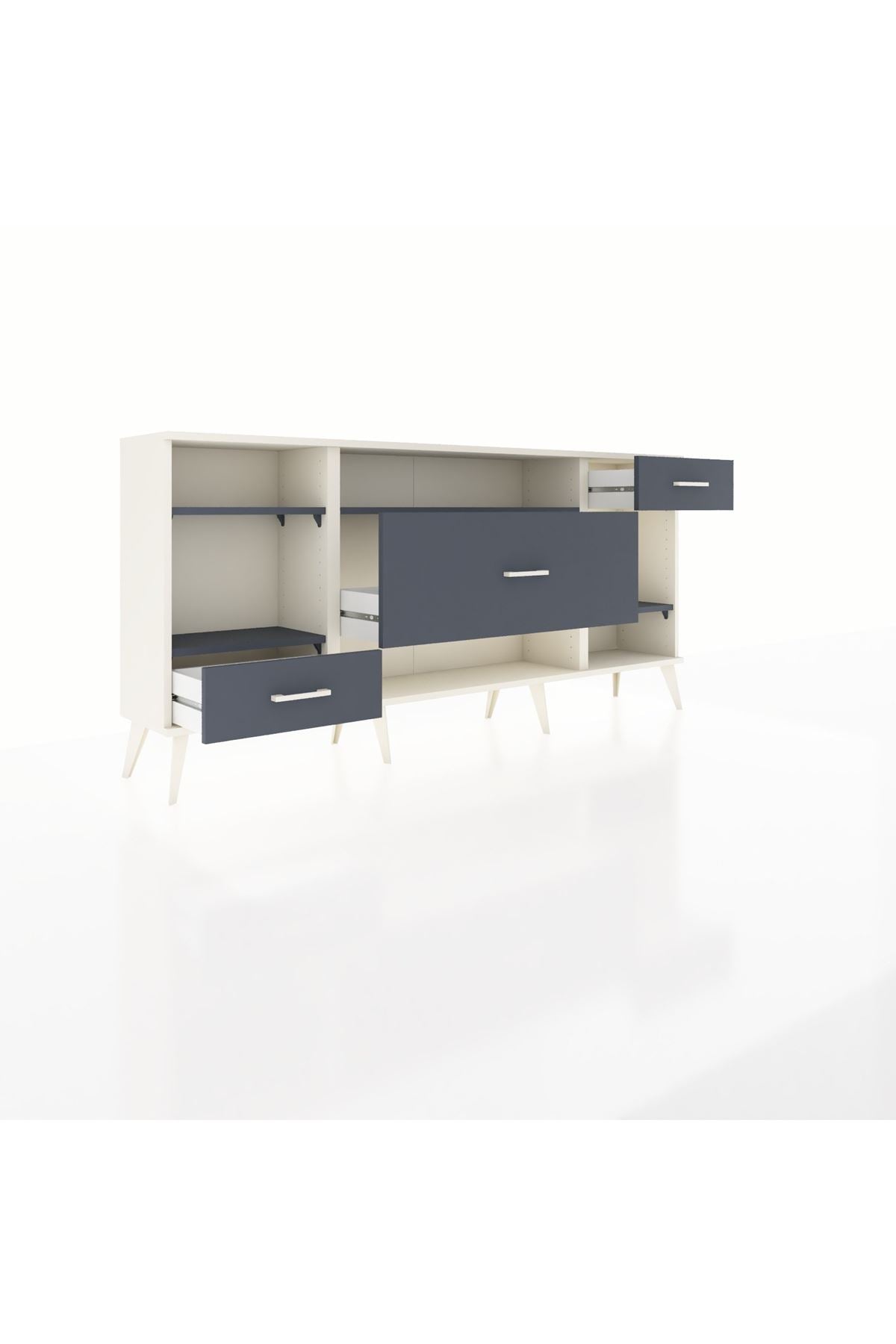 Arges Konsol 4 Raflı 3 Çekmeceli 176x30x83 - S148M021V08A