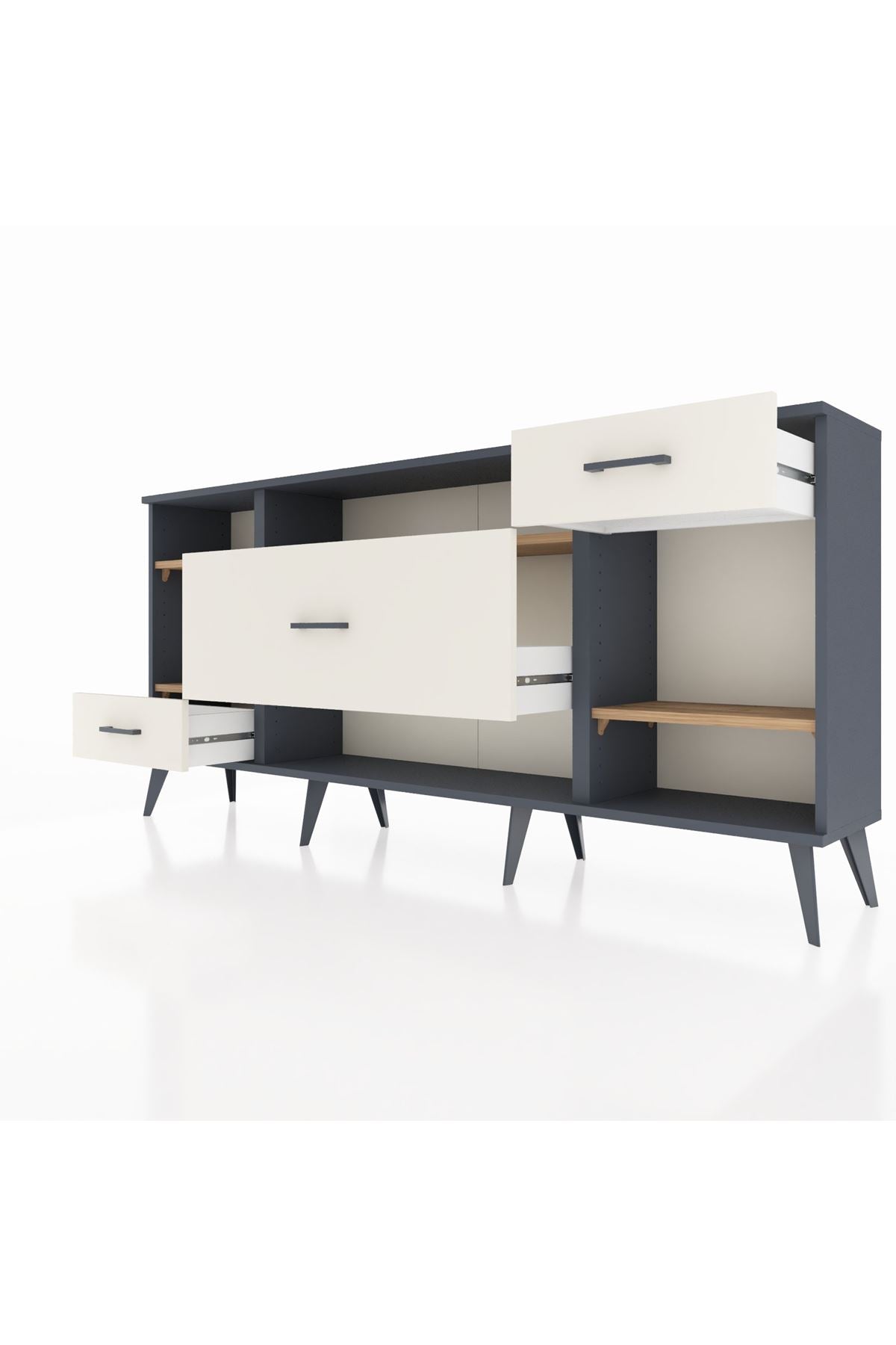 Arges Konsol 4 Raflı 3 Çekmeceli 176x30x83 - S148M021V10A