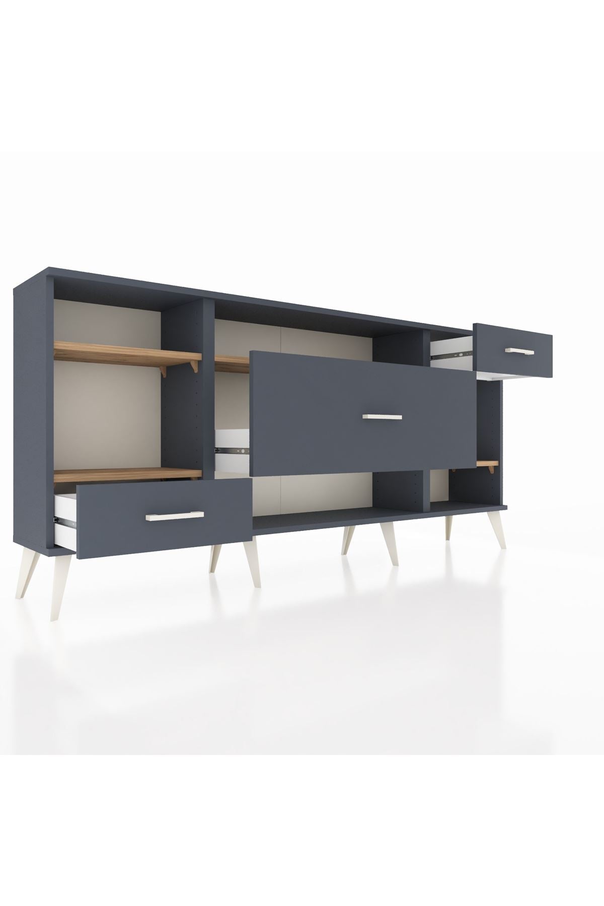 Arges Konsol 4 Raflı 3 Çekmeceli 176x30x83 - S148M021V11A