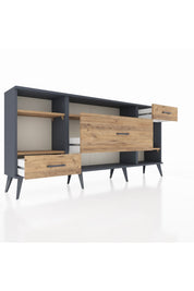 Arges Konsol 4 Raflı 3 Çekmeceli 176x30x83 - S148M021V12A