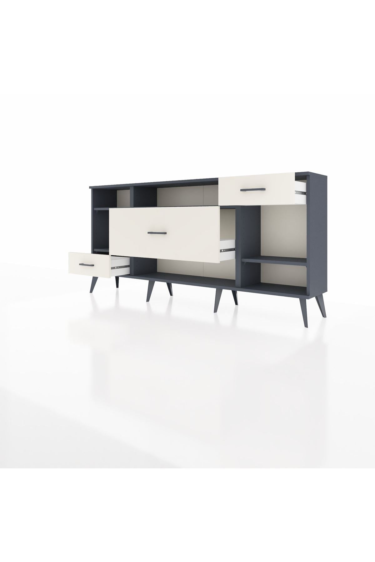 Arges Konsol 4 Raflı 3 Çekmeceli 176x30x83 - S148M021V16A