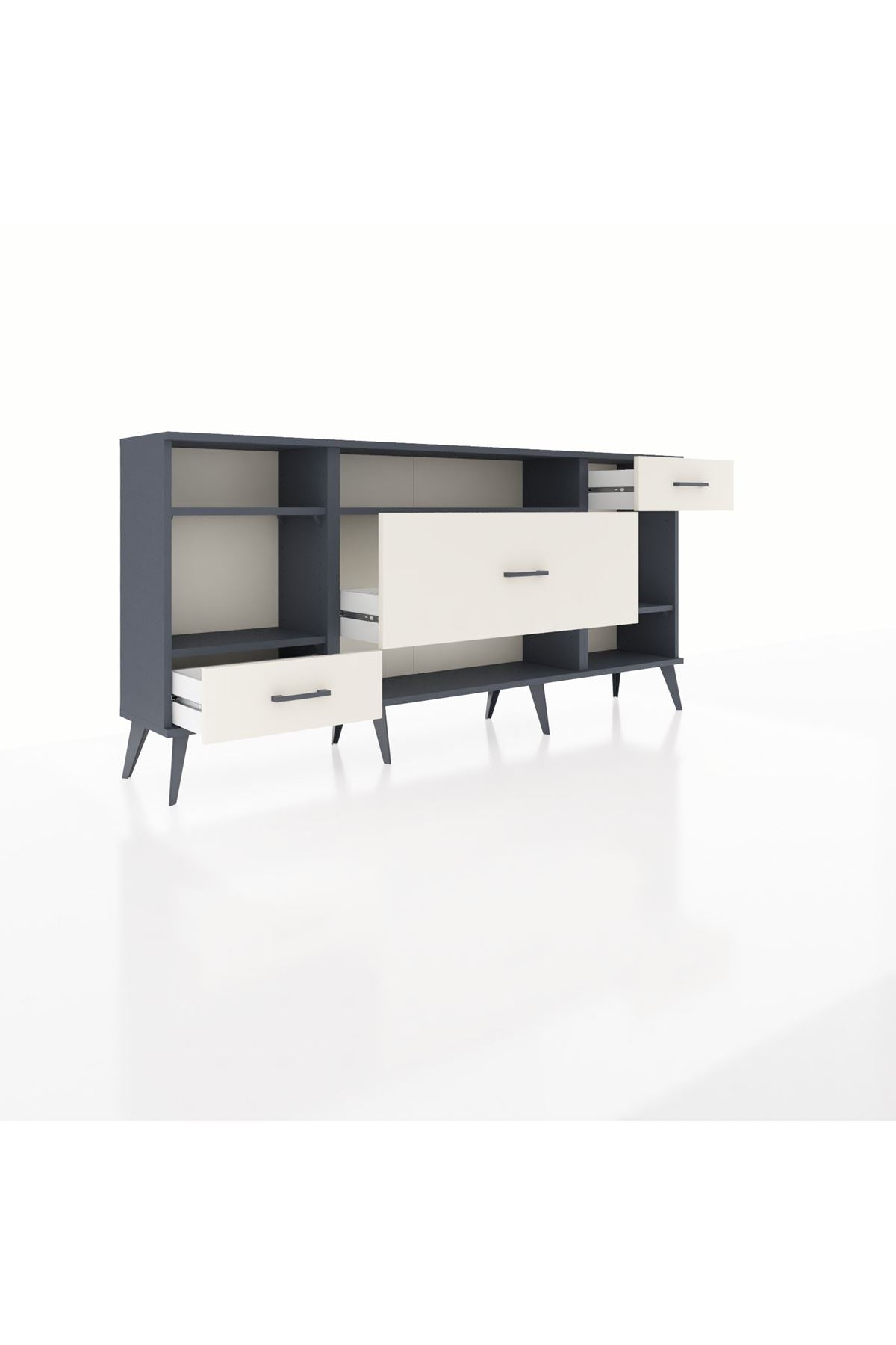 Arges Konsol 4 Raflı 3 Çekmeceli 176x30x83 - S148M021V16A