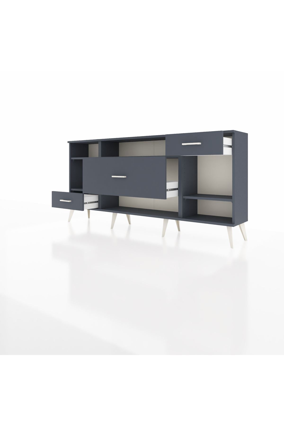 Arges Konsol 4 Raflı 3 Çekmeceli 176x30x83 - S148M021V17A