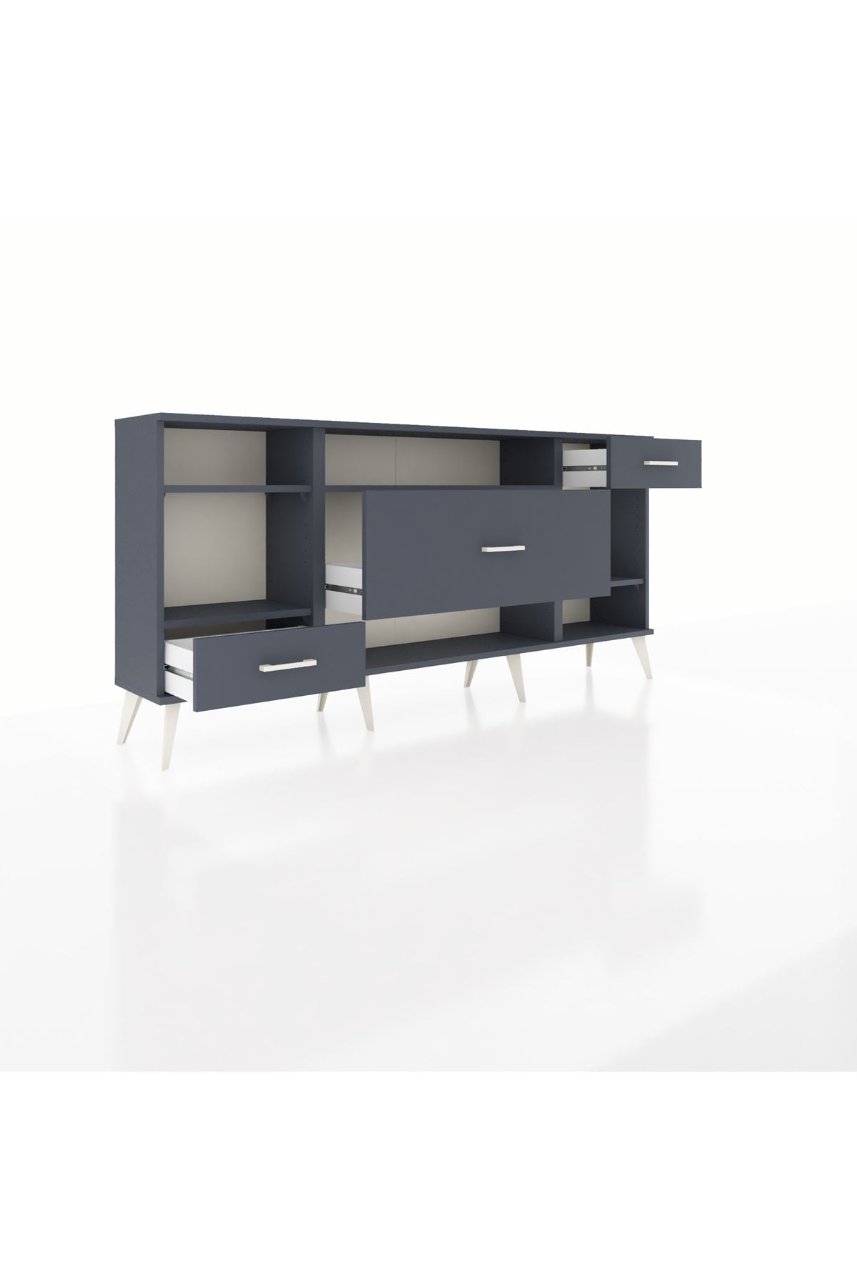 Arges Konsol 4 Raflı 3 Çekmeceli 176x30x83 - S148M021V17A