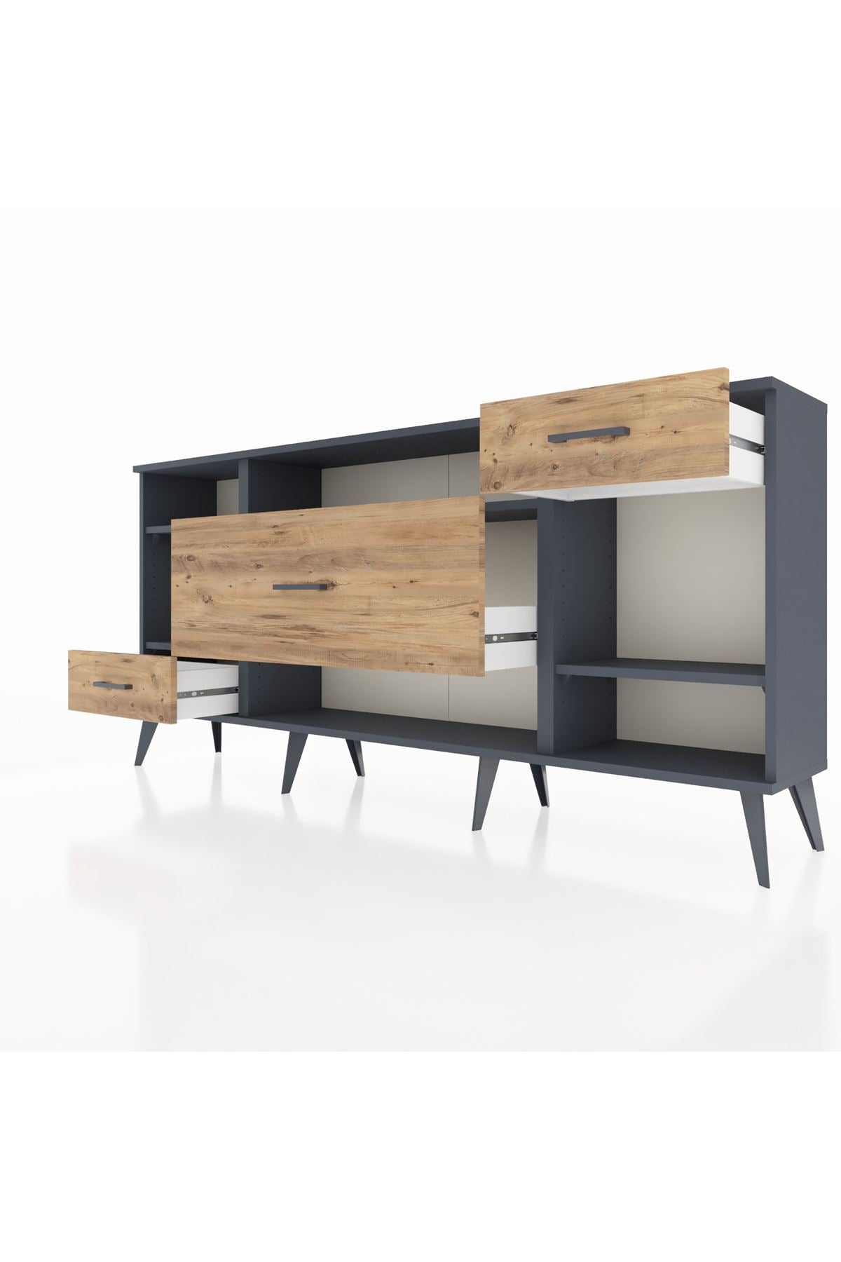 Arges Konsol 4 Raflı 3 Çekmeceli 176x30x83 - S148M021V18A
