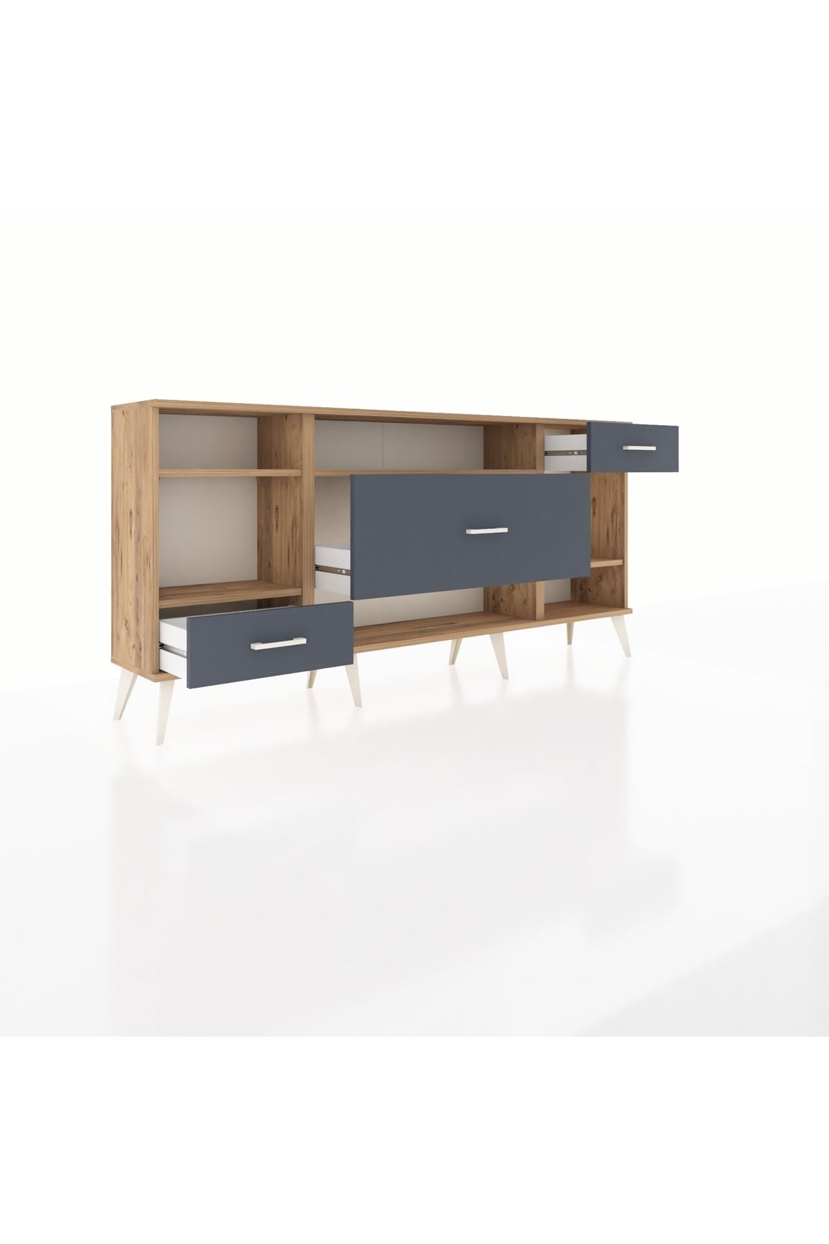 Arges Konsol 4 Raflı 3 Çekmeceli 176x30x83 - S148M021V20A