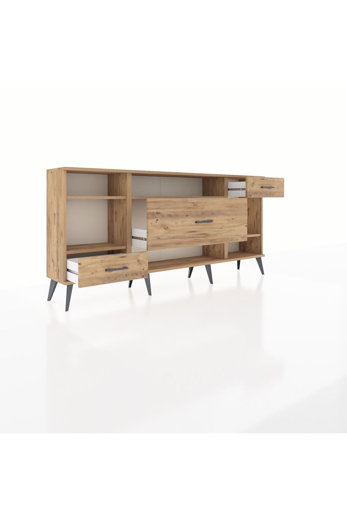 Arges Konsol 4 Raflı 3 Çekmeceli 176x30x83 - S148M021V21A