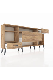 Arges Konsol 4 Raflı 3 Çekmeceli 176x30x83 - S148M021V21A