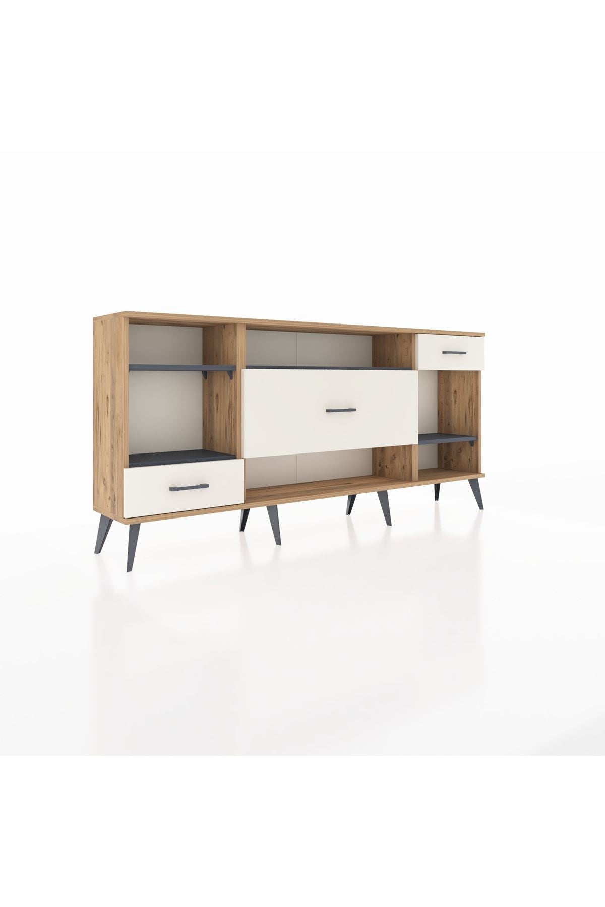 Arges Konsol 4 Raflı 3 Çekmeceli 176x30x83 - S148M021V25A