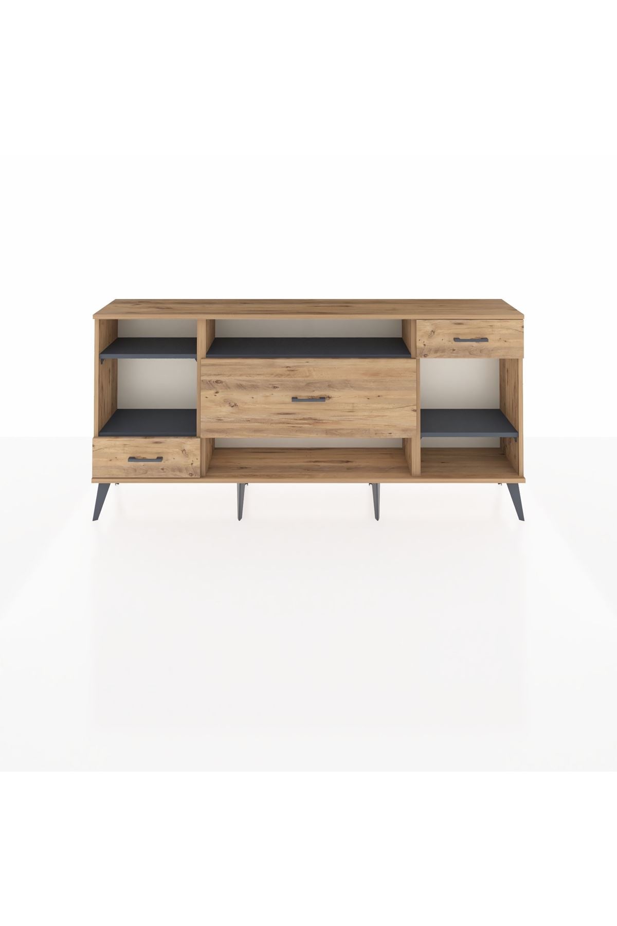 Arges Konsol 4 Raflı 3 Çekmeceli 176x30x83 - S148M021V27A