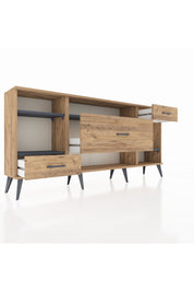 Arges Konsol 4 Raflı 3 Çekmeceli 176x30x83 - S148M021V27A