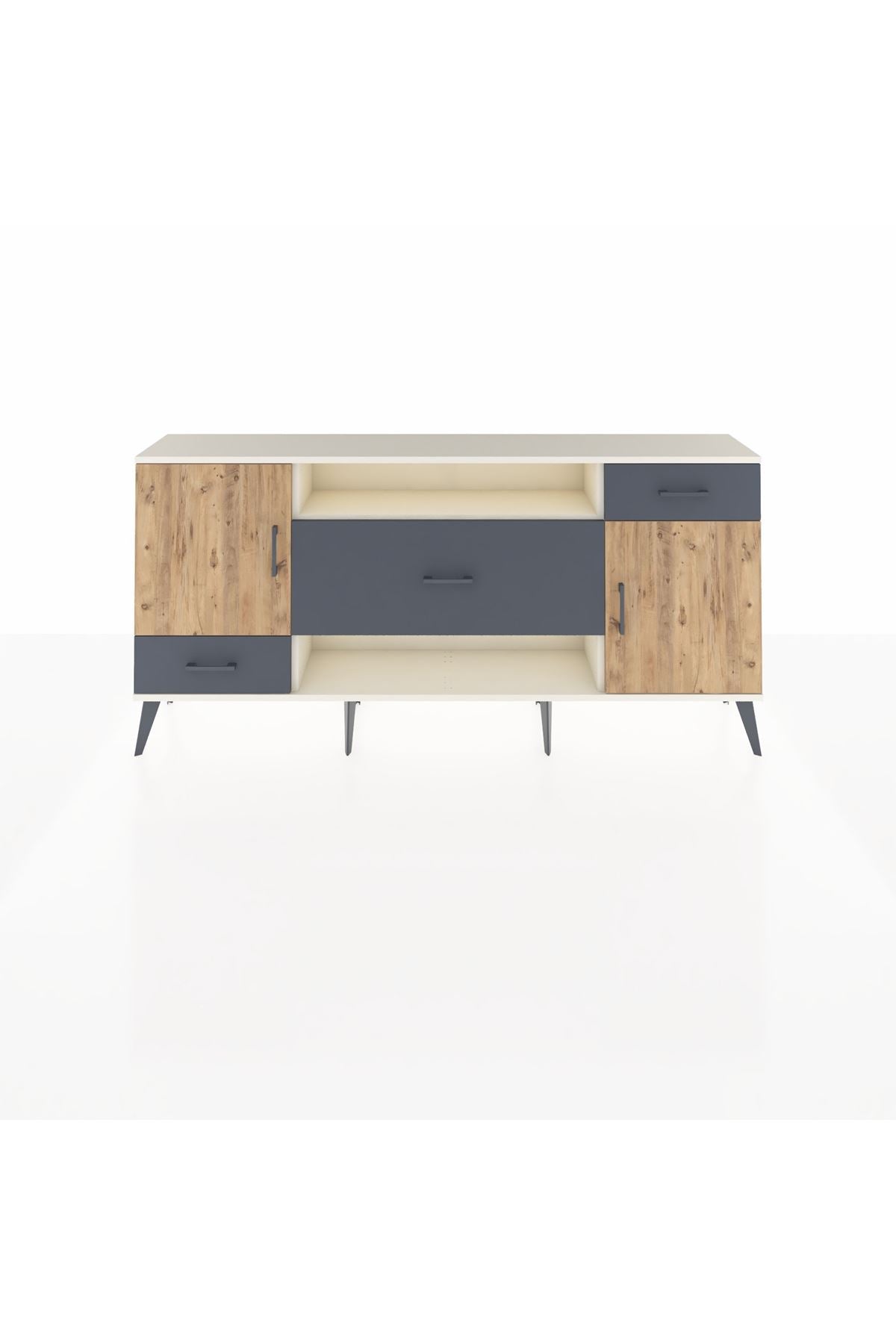 Arges Konsol 4 Raflı 3 Çekmeceli 2 Kapaklı 176x30x83 - S148M022V02A