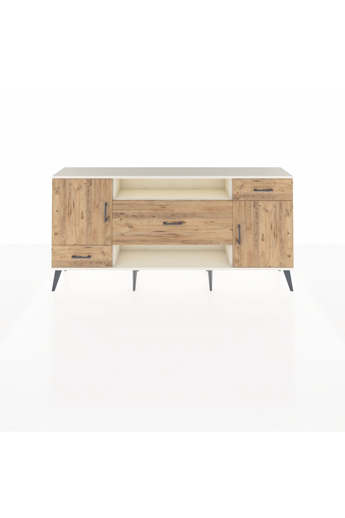 Arges Konsol 4 Raflı 3 Çekmeceli 2 Kapaklı 176x30x83 - S148M022V03A