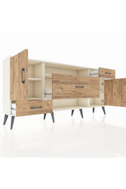 Arges Konsol 4 Raflı 3 Çekmeceli 2 Kapaklı 176x30x83 - S148M022V03A