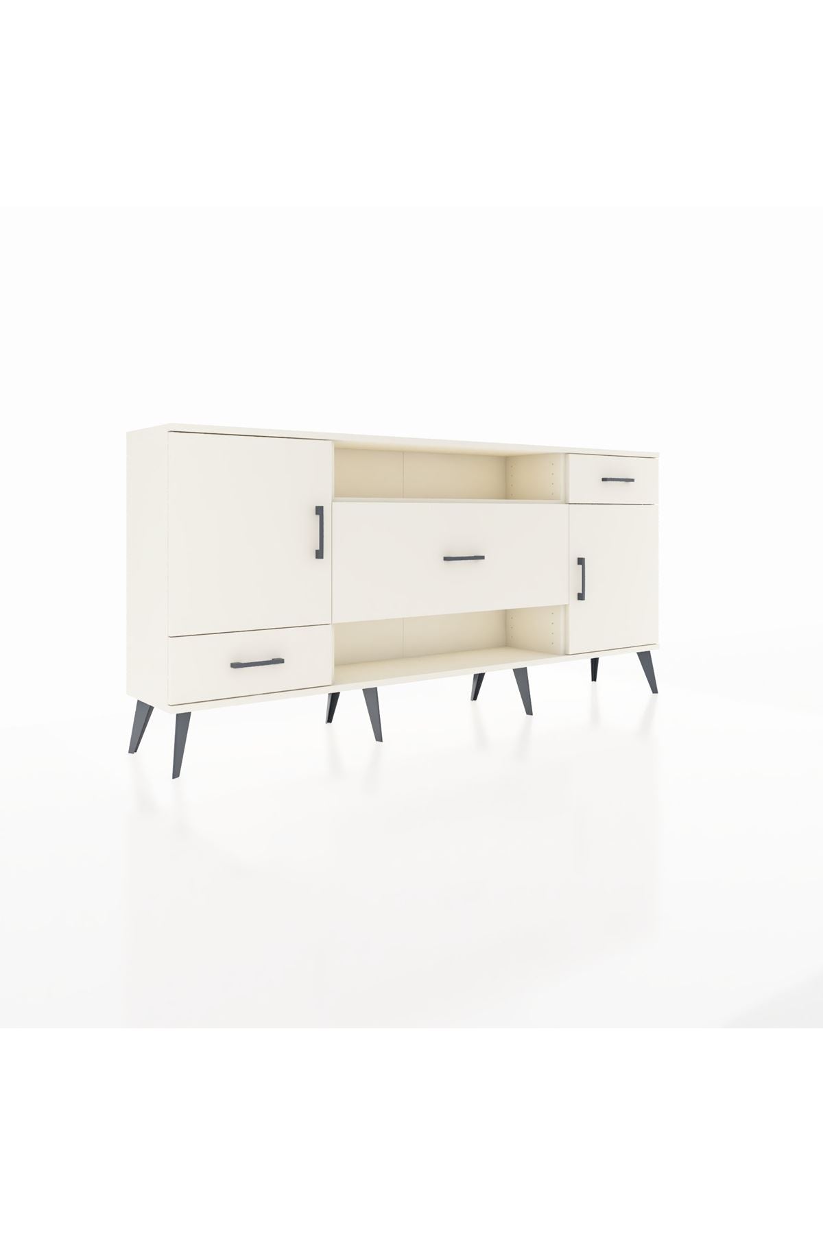 Arges Konsol 4 Raflı 3 Çekmeceli 2 Kapaklı 176x30x83 - S148M022V04A