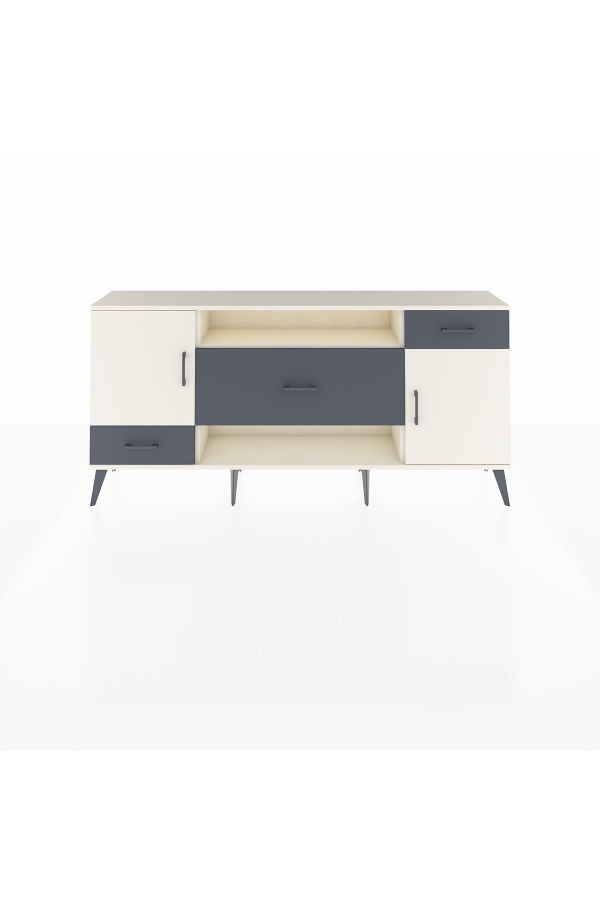 Arges Konsol 4 Raflı 3 Çekmeceli 2 Kapaklı 176x30x83 - S148M022V05A