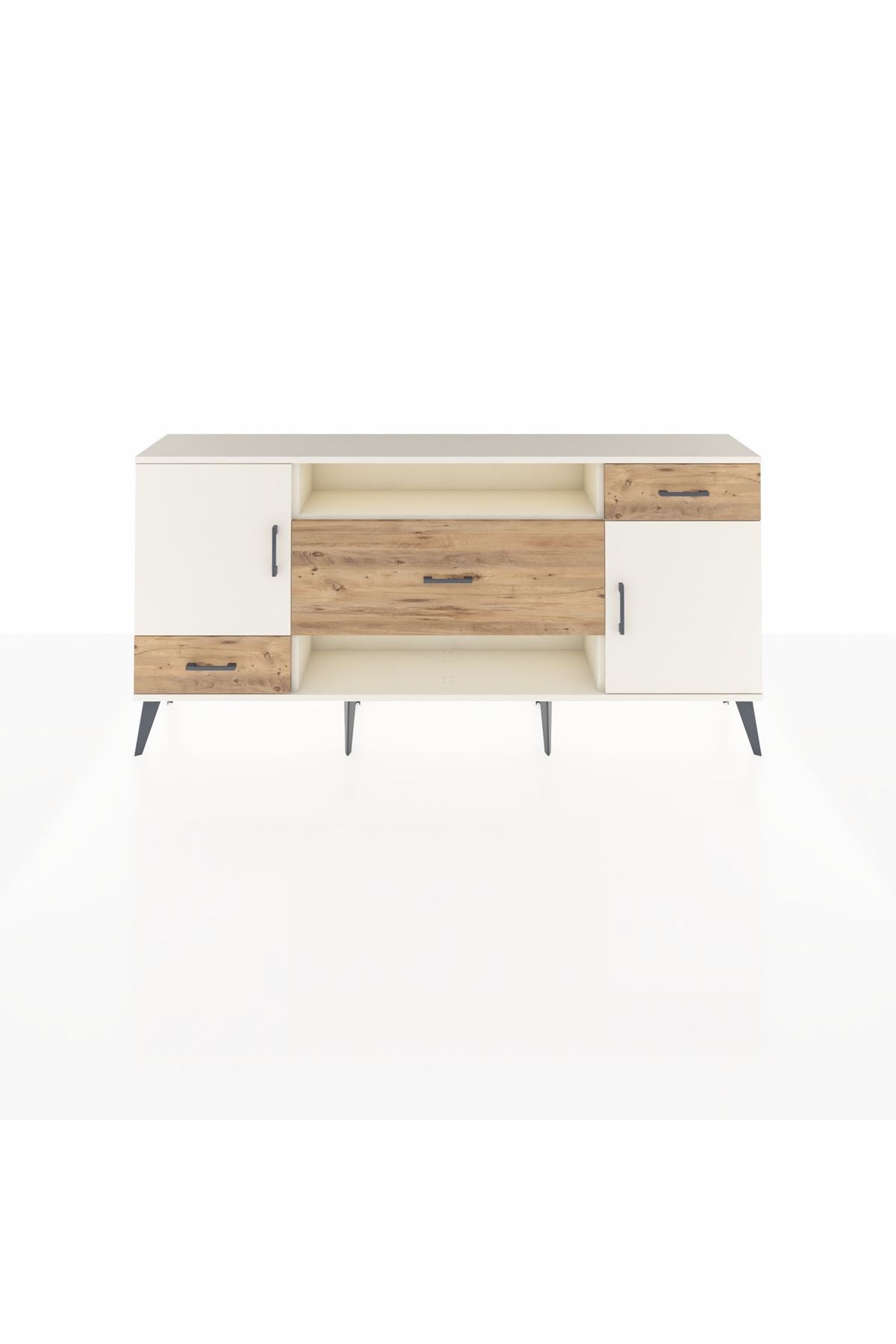 Arges Konsol 4 Raflı 3 Çekmeceli 2 Kapaklı 176x30x83 - S148M022V06A