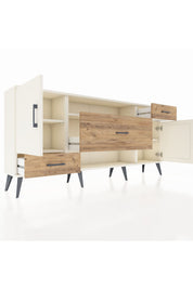 Arges Konsol 4 Raflı 3 Çekmeceli 2 Kapaklı 176x30x83 - S148M022V06A