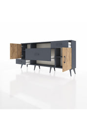 Arges Konsol 4 Raflı 3 Çekmeceli 2 Kapaklı 176x30x83 - S148M022V11A