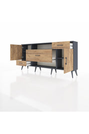 Arges Konsol 4 Raflı 3 Çekmeceli 2 Kapaklı 176x30x83 - S148M022V12A