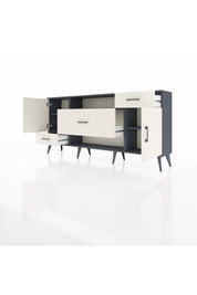 Arges Konsol 4 Raflı 3 Çekmeceli 2 Kapaklı 176x30x83 - S148M022V13A