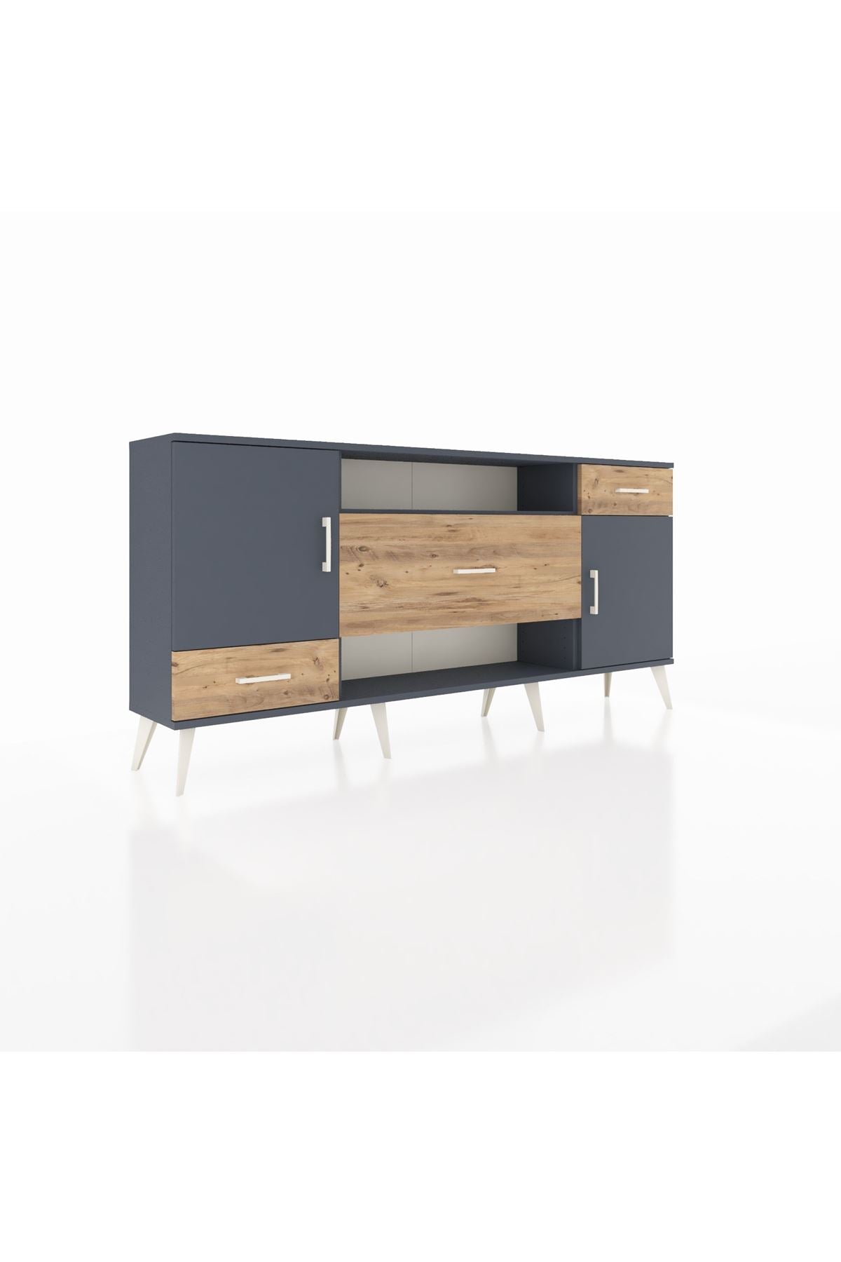 Arges Konsol 4 Raflı 3 Çekmeceli 2 Kapaklı 176x30x83 - S148M022V18A