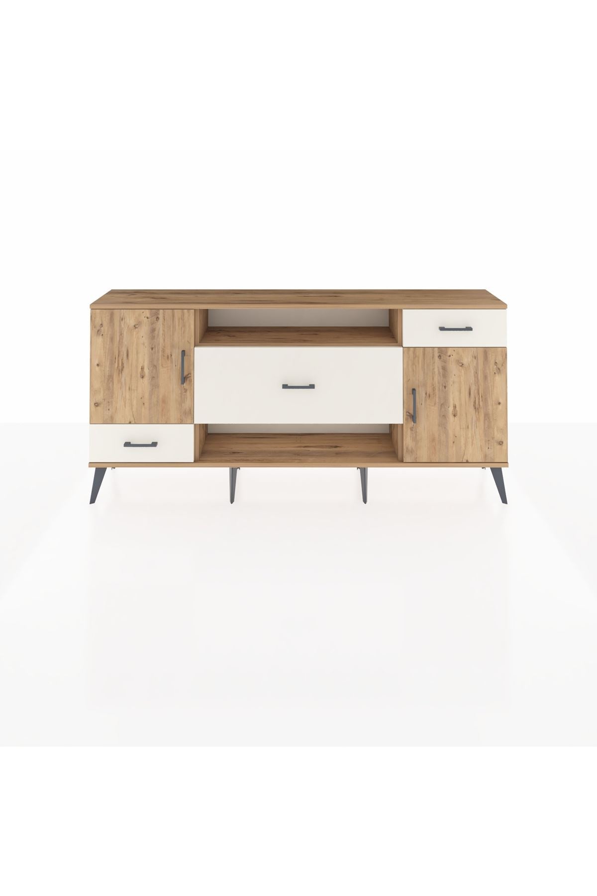 Arges Konsol 4 Raflı 3 Çekmeceli 2 Kapaklı 176x30x83 - S148M022V19A
