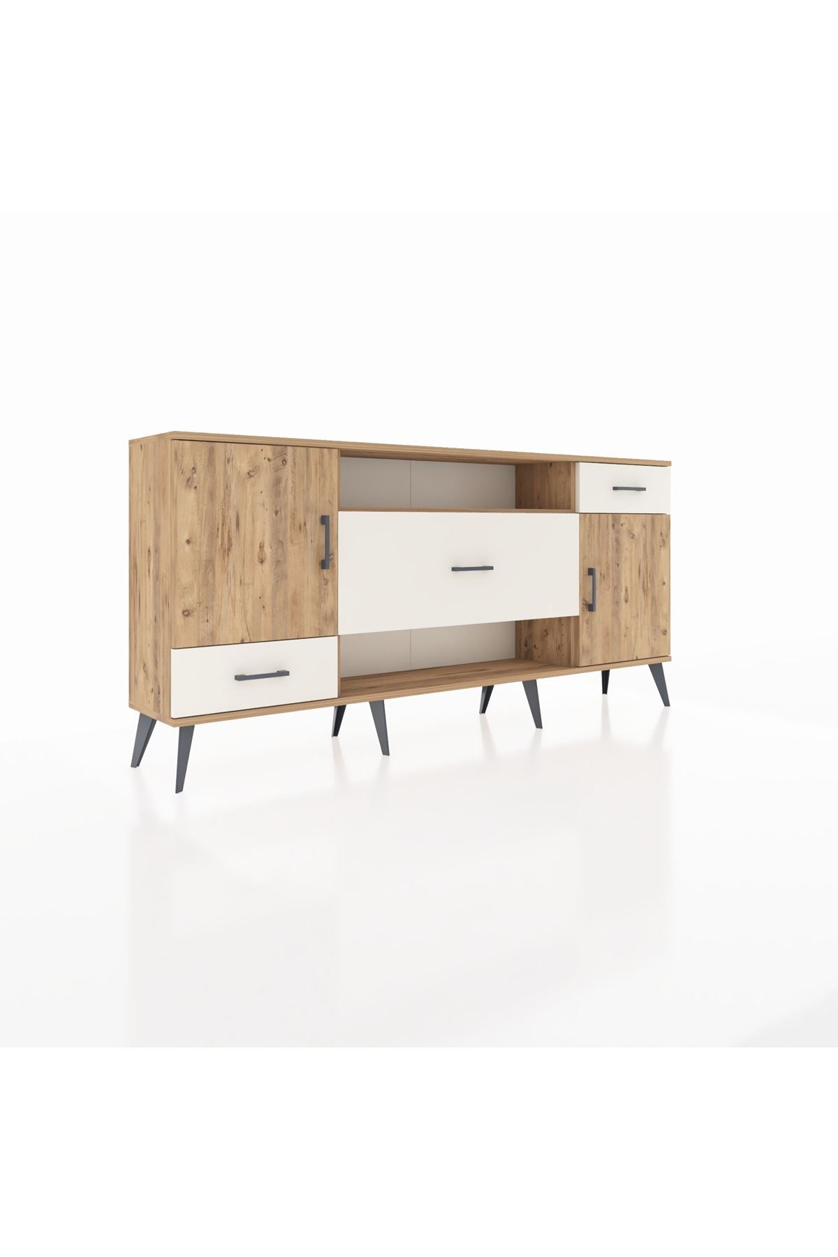 Arges Konsol 4 Raflı 3 Çekmeceli 2 Kapaklı 176x30x83 - S148M022V19A