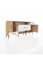 Arges Konsol 4 Raflı 3 Çekmeceli 2 Kapaklı 176x30x83 - S148M022V19A