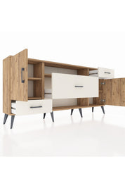Arges Konsol 4 Raflı 3 Çekmeceli 2 Kapaklı 176x30x83 - S148M022V19A