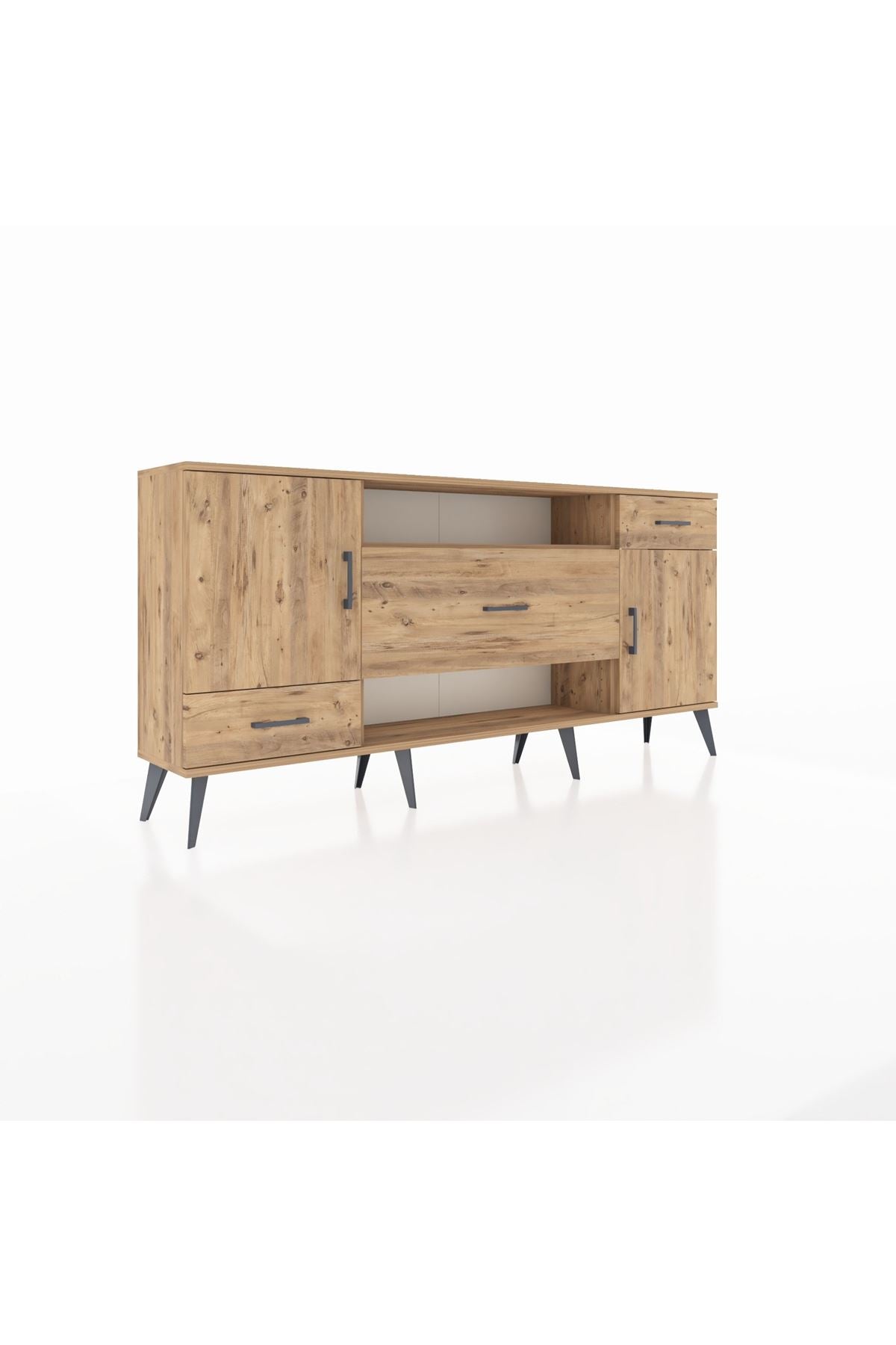 Arges Konsol 4 Raflı 3 Çekmeceli 2 Kapaklı 176x30x83 - S148M022V21A