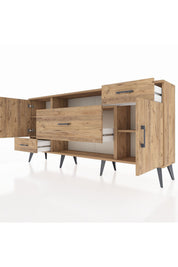 Arges Konsol 4 Raflı 3 Çekmeceli 2 Kapaklı 176x30x83 - S148M022V21A